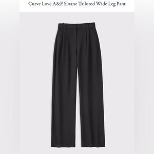 A&F Curve Love Sloane Tailored Wide Leg Pant